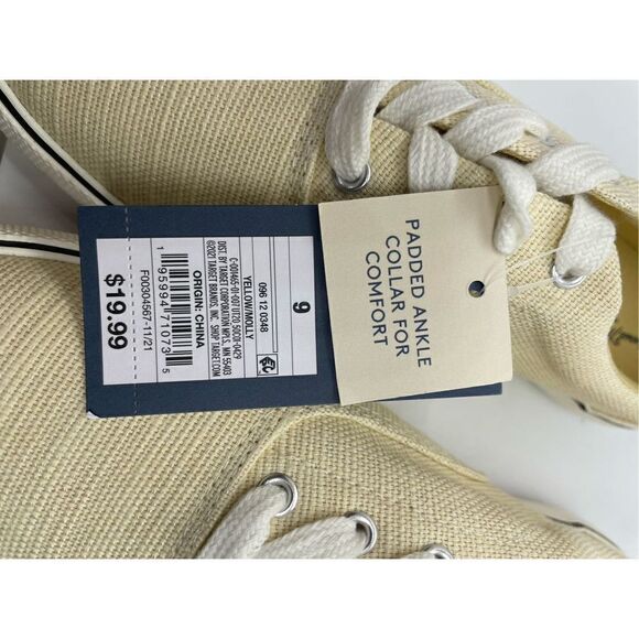 Universal Thread Yellow/Molly Fabric Lace Up Sneaker WMNs 9 Shoe Padded Comfort - Picture 7 of 8